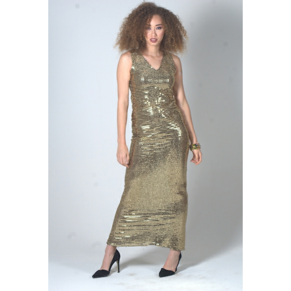 Golden formal dress